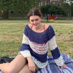 The CORNFLOWER Crochet Jumper