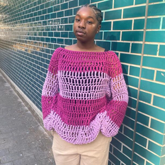 The FUCHSIA Crochet Jumper