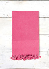 Pink coral washed hammam towel