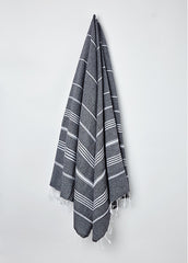 traditional turkish hammam towel black