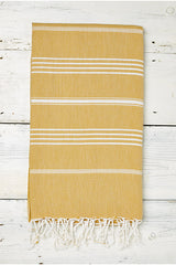 mustard yellow hammam towel